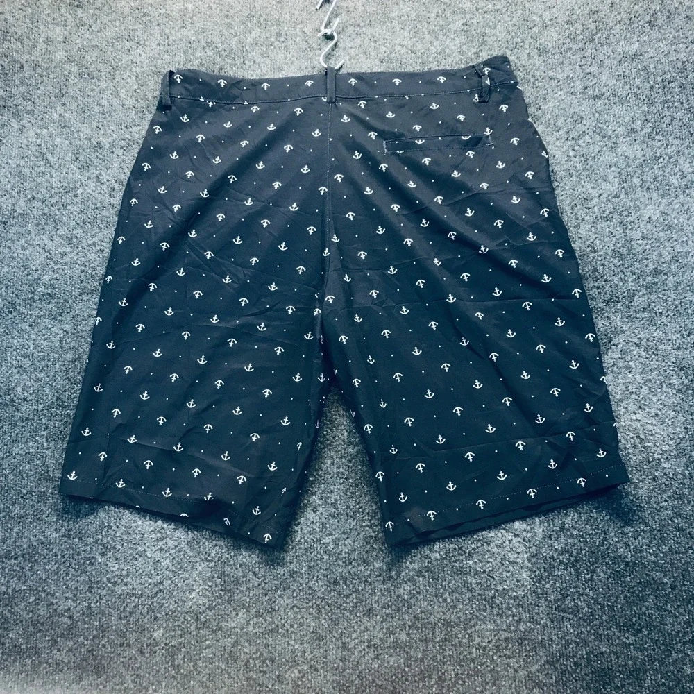 Better Unsaid Hybrid Shorts Mens 34 Navy White Anchor Stretch Excellent BUG2